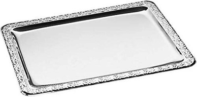 APS 381 Tablett SCHÖNER Essen, 50 x 36 cm, Edelstahl, mit Dekorrand, Made in