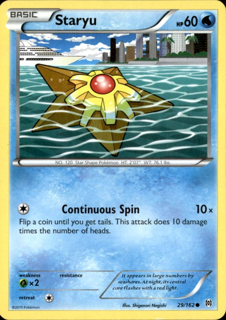 Staryu 29/162 BREAKthrough Common MP Pokemon TCG