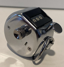 Vintage Precise Japan Hand Tally Counter - Chrome Metal Clicker - Works Great 