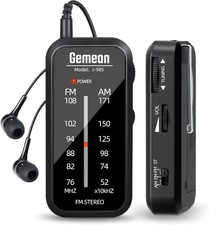 Gemean J-985 Radio Kleine Hochsensible Empfang Mini AMFM 3,5mm Japan