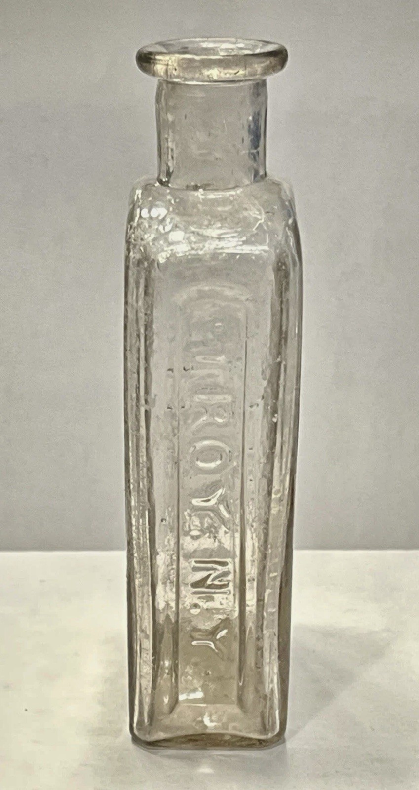 Pontil Ink Bottle Related Invoice E WATERS TROY NY 1840s Stampless Folded Letter