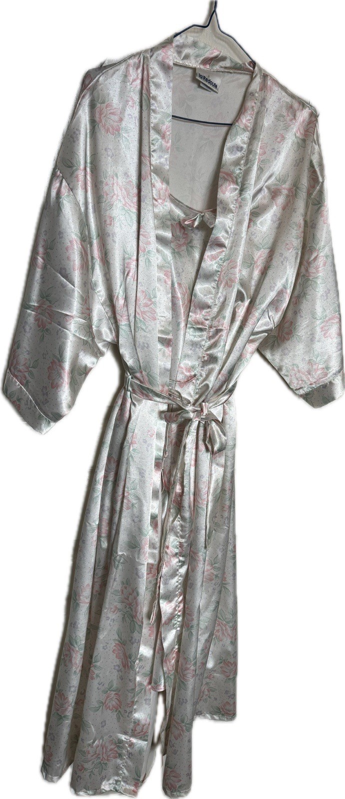 LaRedoute  Full Length Satin Robe & Nightgown Set Size M