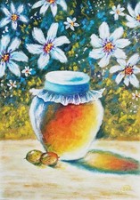 Dipinto originale natura morta - decorazione cucina - opera d'arte fatta a...