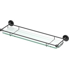 Gatco 1465MX Tempered Glass Shelf Matte Black/Wall Mounted 22" X 6" Floating