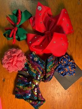 Lot of 5 hairbows, multicolor