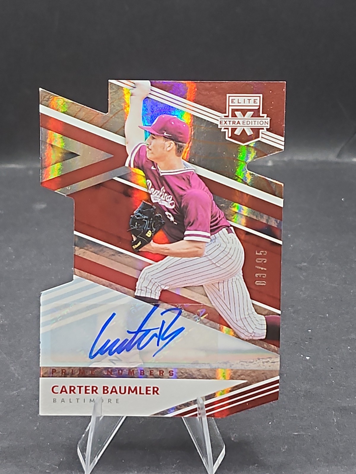 Panini 2020 Elite Extra Edition Carter Baumler Prime Numbers Auto /95 #140