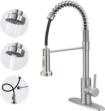 Kitchen Faucets with Pull Out Sprayer Commercial Spring Sink Faucet Stainless