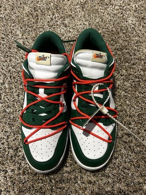 Nike Dunk Low Off-White/Pine Green, Size 10.5