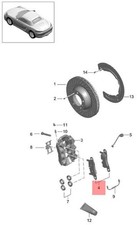 Genuine PORSCHE 718 Boxster 1 Set Of Brake Pads For Disk Brake Rear 982698451B