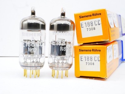 Matched Pair Siemens E188CC G6-6K Code Silver Shield Röhre Tube NEW Holy Grail 2