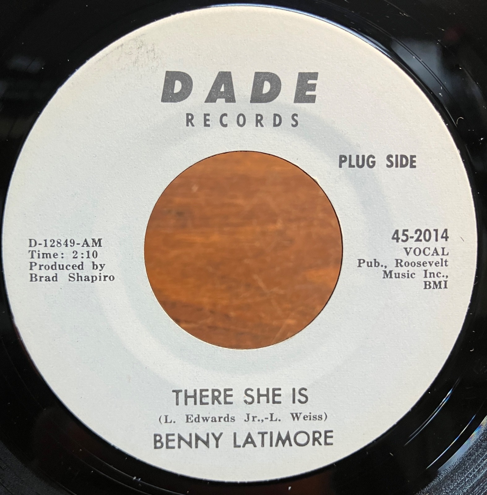 BENNY LATIMORE ~ There She Is / So Nice. 1967 Northern soul 45 on DADE. EX. Mp3