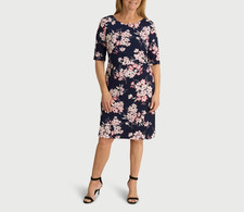Connected Petite Printed Elbow-Sleeve Sheath Dress MSRP $69