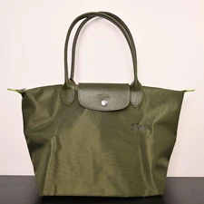 Longchamp Le Pliage Club L Tote bag Forest Green - Recycled canvas Outlet NEW
