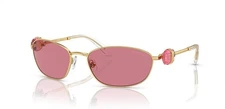 Swarovski  Women's Sunglasses Oval Snapped SK7010 Gold / Pink *NEW IN GIFT BOX*