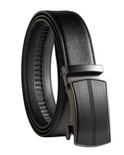 QUALIBELT Ratchet Belt for Big and Waist 32"-38" Adjustable, Straight/Black