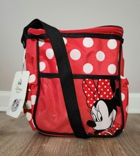 Disney Brand Baby Girl Red Minnie Mouse Polka Dots Small Diaper Bottle Mini Bag
