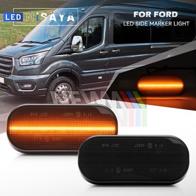 2x Smoked LED Side Marker Light 1832493 For 2014- Ford Transit MK8 VIII 8 Jumbo