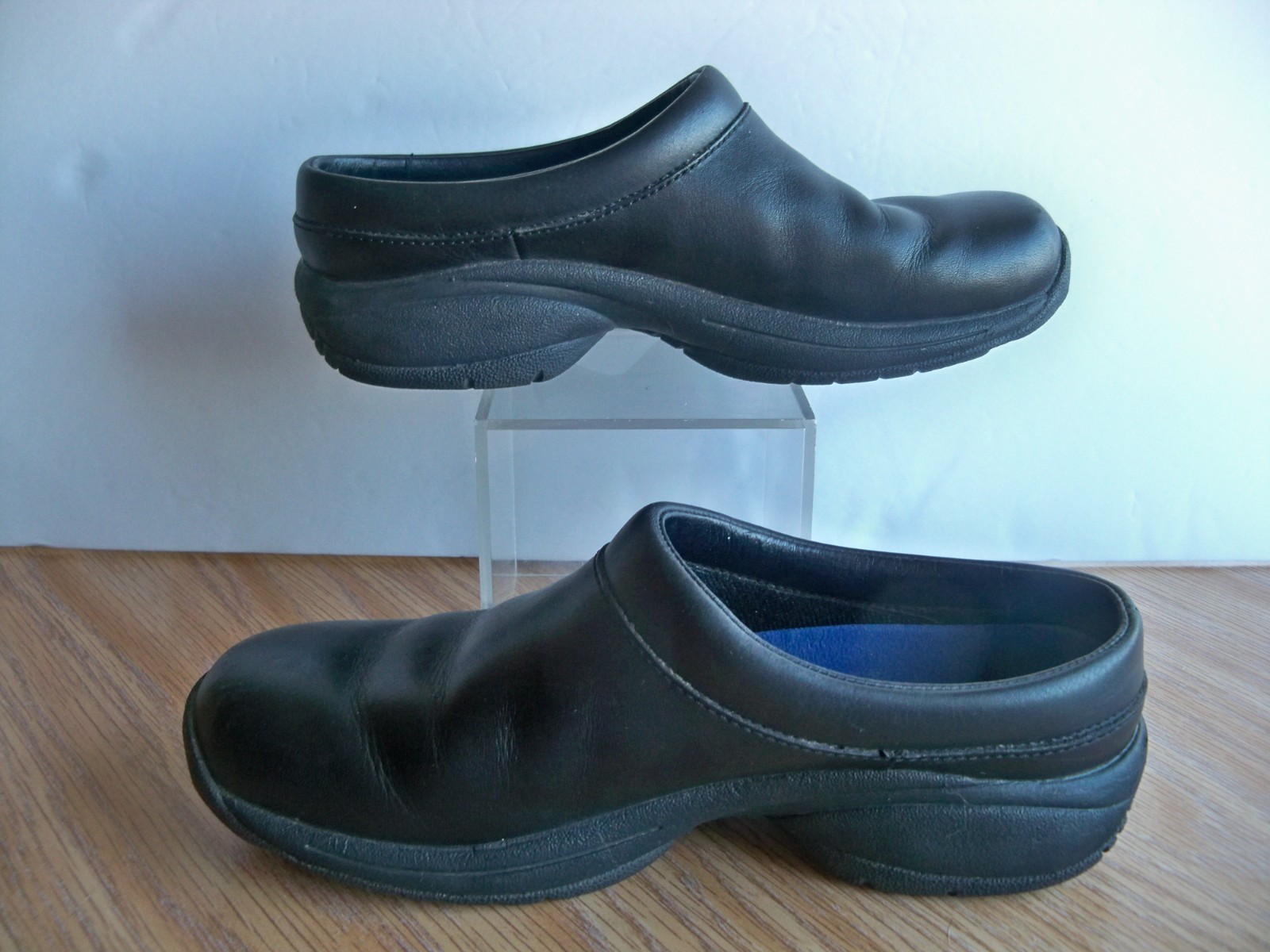 DONNA MERRELL JUNGLE MOC PRIMO SLIP ON MULE PELLE NERA TAGLIA 6 5