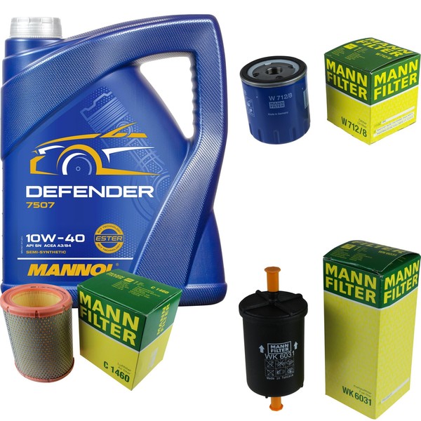 Inspektionspaket 5L Mannol Defender 10W-40 FüR Peugeot 106 II 1.1I 1.4I 1.6I-image