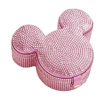 NEW Baublebar Disney Mickey Mouse Jewelry Storage Case In Sparkly Pink