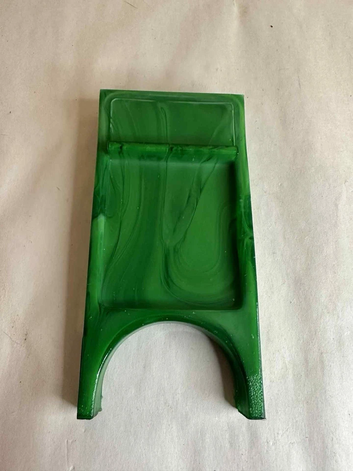 Summit Glass-Colgate Soap Washboard Advertisment In Light Green Slag 5" - Image 2 of 4