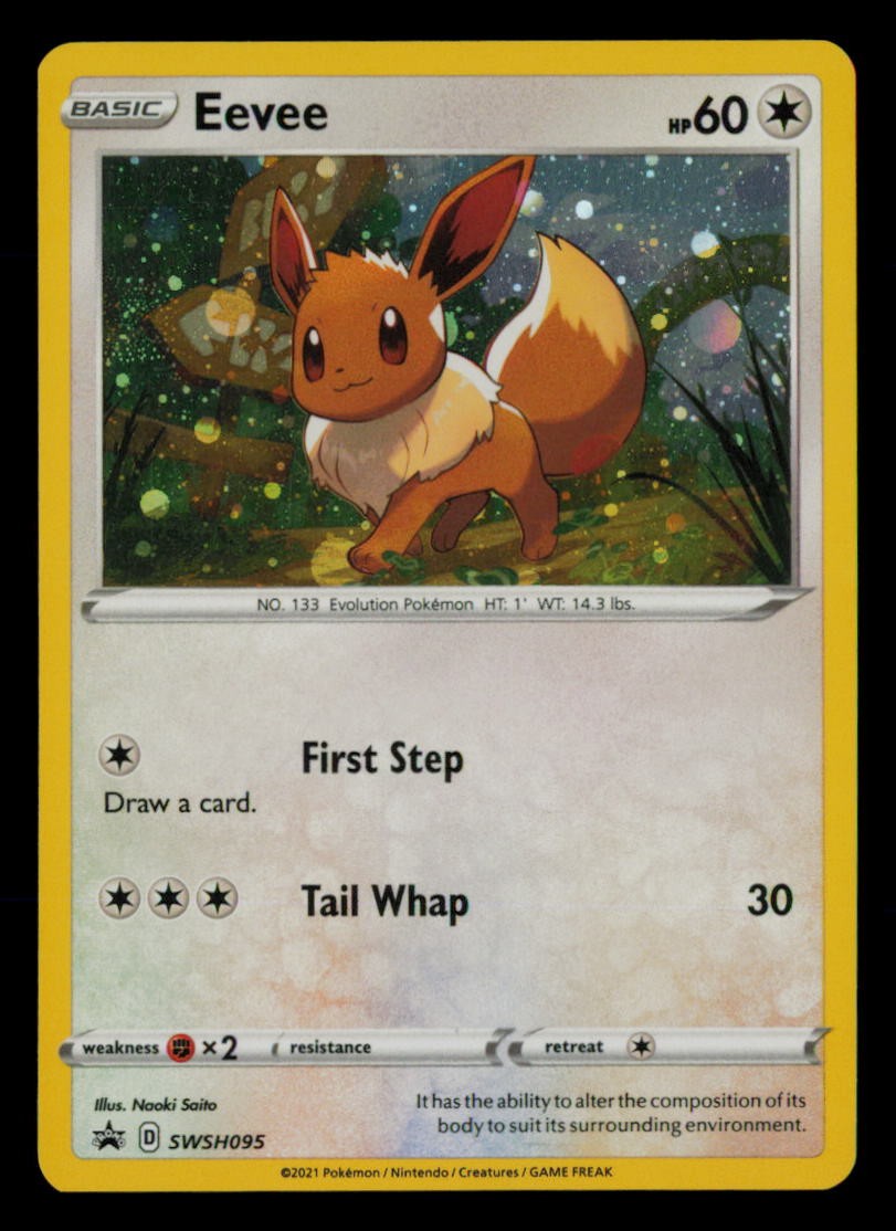Eevee SWSH095 Holo Promo Sword & Shield Promo Pokemon Near Mint
