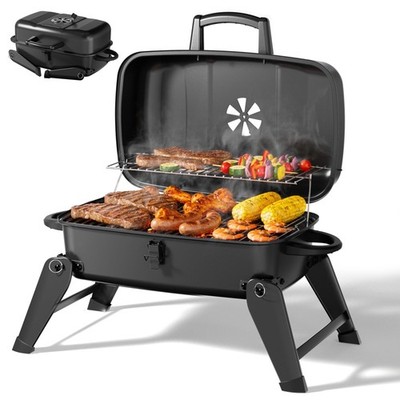 MASTER COOK Portable Charcoal Grill Foldable BBQ Grill Outdoor Camping Patio New