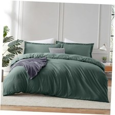 Forest Green Duvet Cover King 104" x 90" 16 - Forest Green No Comforter 