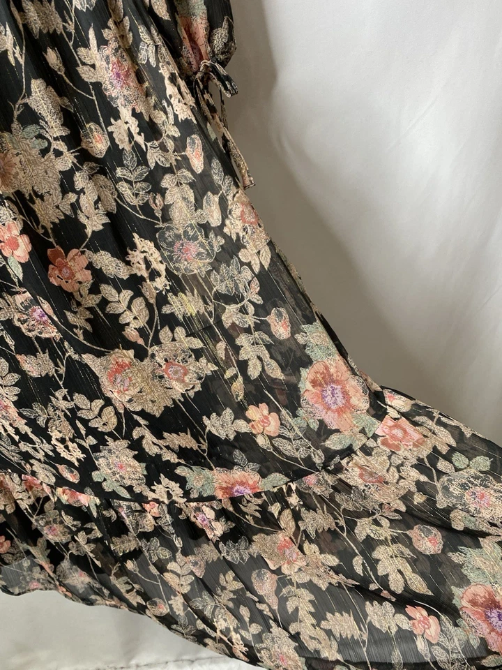 LC Lauren Conrad Womens Dress Size Large Floral Cottagecore Milk Maid Prairie - Image 4 of 4