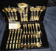 WM Rogers & Son Enchanted Rose Gold Plated Silverware Flatware 