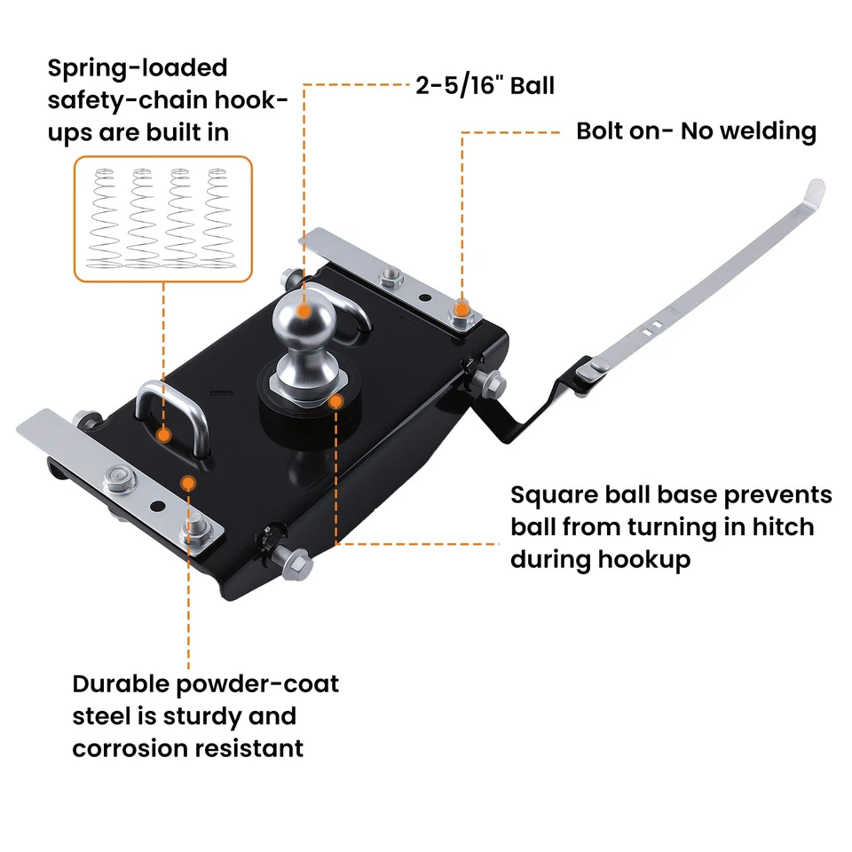Enganche de cuello de cisne Elite Series para Dodge Ram 2500 3500 2019-2025 completo Foto 3 de 4