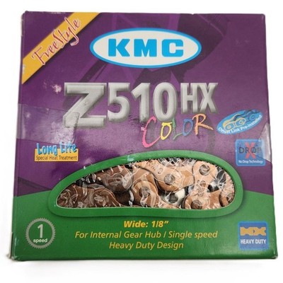 KMC Z510HX 113L Color Copper Heavy-Duty 1/8'' Single-Speed Bike Chain BMX
