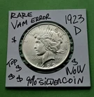 1923 D Peace Dollar VAM 1AT CHOICE GEM Brilliant Ultra Rare BU Grade Silver Coin