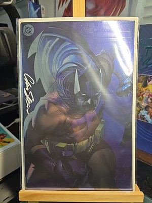 BATMAN 1 SIGNED & COVER CHRIS STEVENS VIRGIN FOIL EXCLUSIVE VARIANT LTD 200 COA.