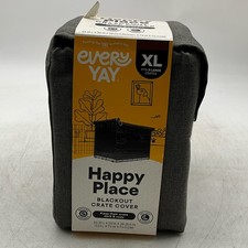 EveryYay Happy Place Grey Blackout Dog Crate Cover Extra Large 43.25 29 29.25