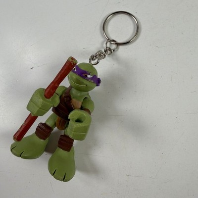 TMNT Donatello Keychain Plastic Figural Custom Key Ring Viacom Playmates 2014