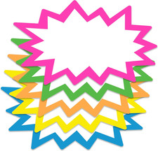 Starburst Signs with Stickers 100Pcs Price Tags for Yard, Estate, Garage