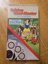 Vintage Talking View-Master 3-D Cartridges Snow White and the Seven Dwarfs Boxed