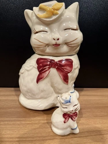 Vintage Shawnee Pottery Puss 'n Boots Cat Cookie Jar USA