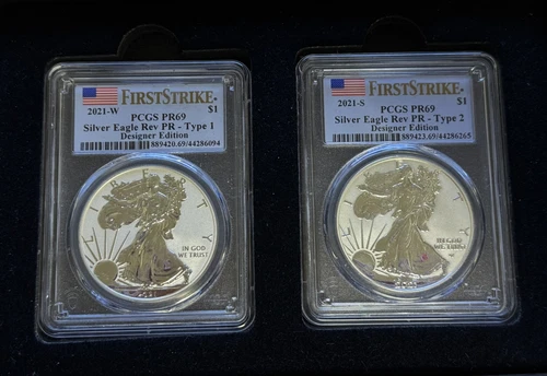2021 American Silver Eagle Reverse Proof Set - PCGS PR69