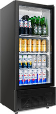 6.5 Cu.Ft Commercial Beverage Refrigerator Glass Door Upright Drink Cooler Displ