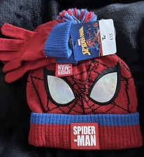 Spider-Man Hat and Gloves Set for Ages 6-9 Yrs TU BNWT