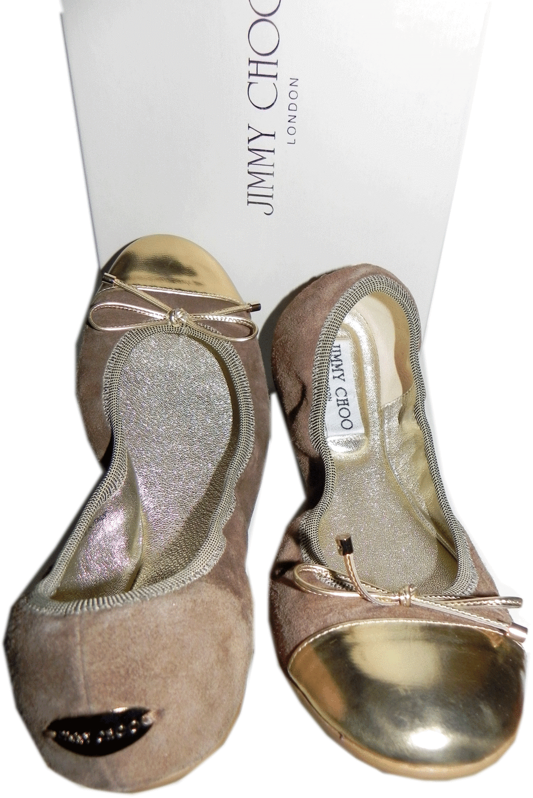 Jimmy Choo Beige Ballet or Casquette Ballerines Bout Effet Cuir Verni Jimmy Choo Beige Ballet or Casquette Ballerines Ballerines Ballerines Bout Effet Cuir Verni precios razonables