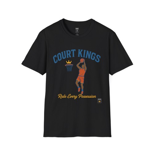 Camiseta de baloncesto Court Kings, camiseta unisex gráfica Streetwear, top Hoop Rules,