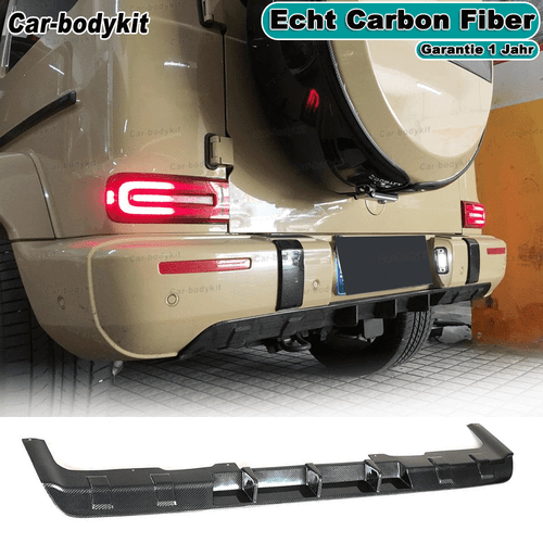 Carbon Heckdiffusor Diffusor Stoßstangen Spoiler Passt für Mercedes W463 G63 AMG - Bild 1 von 13