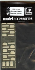 Hauler Models 135 GERMAN WORLD WAR II LICENSE PLATES Photo Etch Detail Set