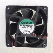 SUNON KD2412AMBX-6A 12038 DC24V 7.2W 2-Wire Inverter Cooling Fan