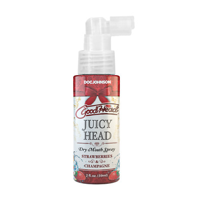 Goodhead Juicy Head Dry Mouth Oral Spray Dry Mouth Strawberries Champagne 2 oz