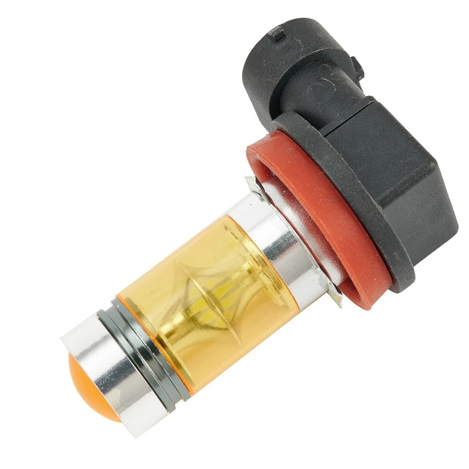 2x Car LED Fog Lights Yellow 4300K H11 H8 100W 1000LM DRL Driving Lamps Bulbs - Image 4 of 4