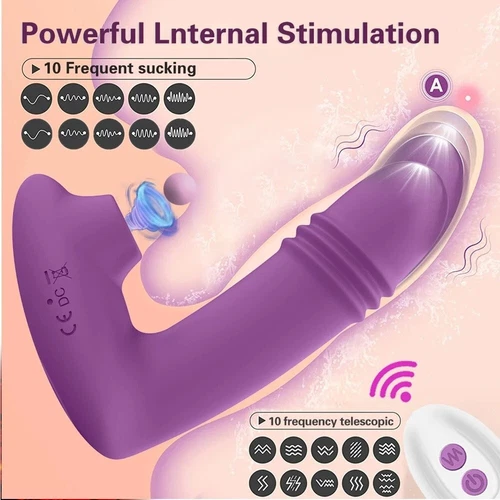 Wearable Thrusting Vibrator Clit Sucking Dildo G-Spot Massager Sex Toy for Women - Picture 10 of 11